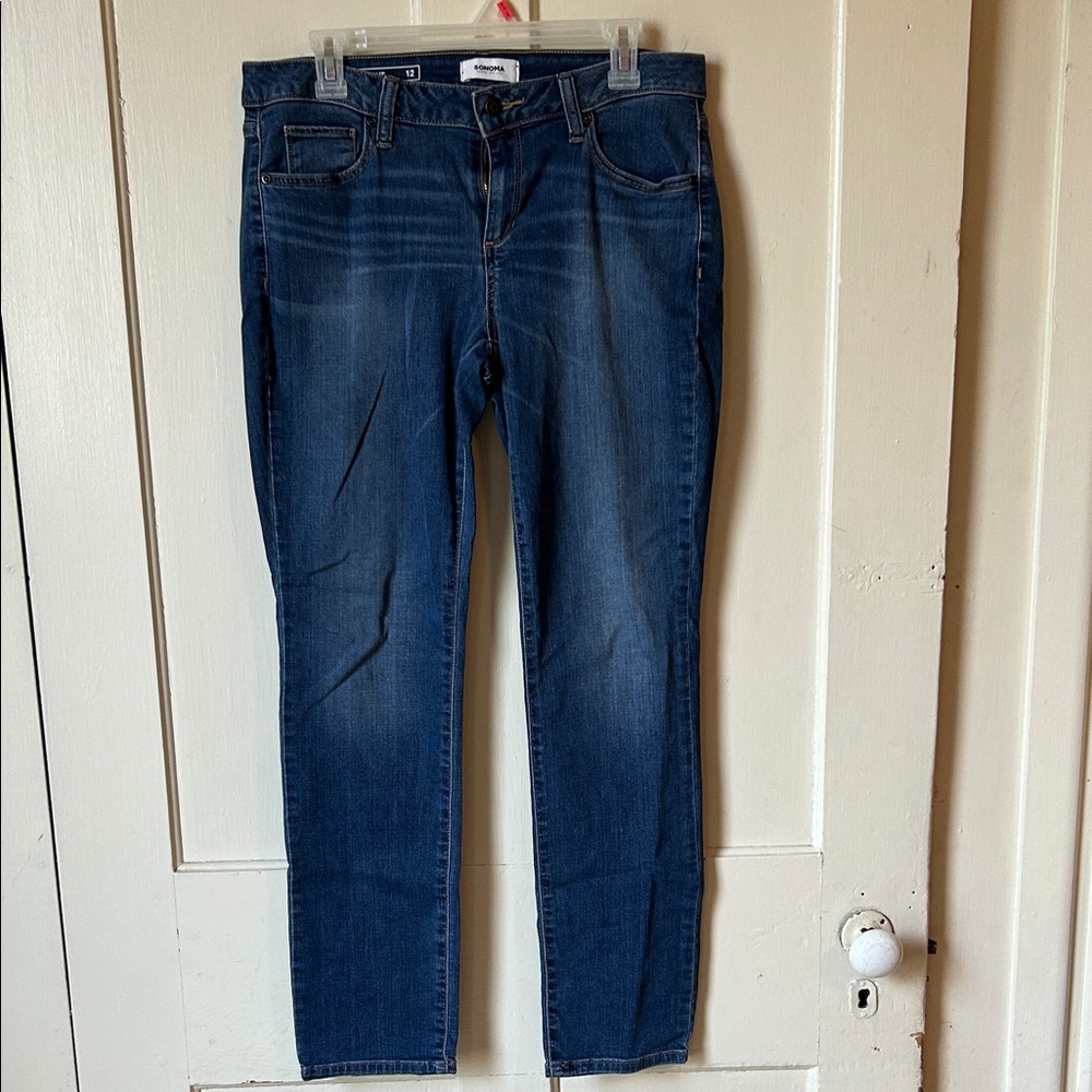 Sonoma Dark Blue Straight Leg Women's Jeans